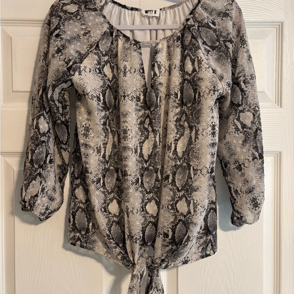 Stylish Snake Print Blouse
